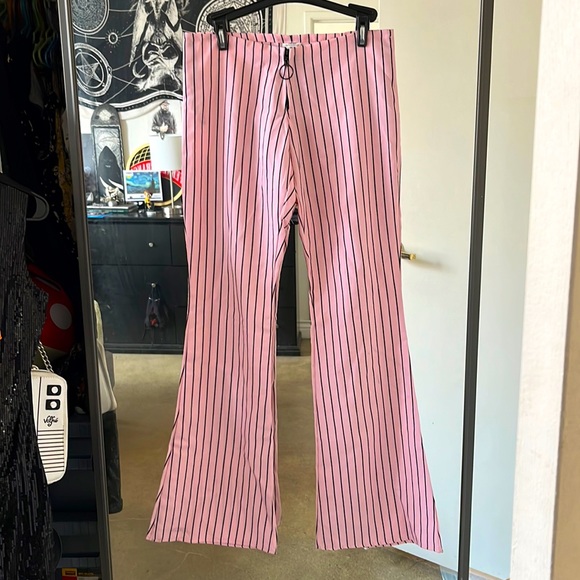 Pink/Blk Striped Pants - Picture 4 of 4